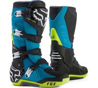 FOX Motion Bottes de motocross, noir-bleu, taille 46 pour homme