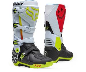 FOX Motion Hello Future Special Edition Bottes de motocross, Rouge/Noir/Blanc, Taille 11,5