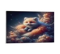Fox New Heaven Peintures murales pour salon, décoration de salle de bain rustique, impressions d'art moderne, 30 x 45 cm