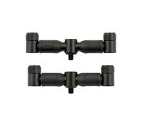 Fox Noir Label Qr Barre Buzzer 2 Tige Réglable / Carpe Pêche Canne Repos