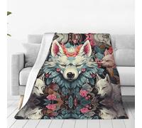 Fox Pack Couverture en flanelle ultra douce - Couverture de canapé pour la maison, la sieste, le camping, le pique-nique - 152,4 x 127 cm