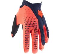 FOX Pawtector Gants de motocross, bleu/orange, Taille L