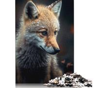 Fox Poster, Picture, Metal Print, Paint by FotoKonzepte Rompecabezas Imposible,desafío for Adults Juego Educativo 1000 Piezas Obra De Arte De Juego De Para Adultos Y Niños Mayores De 12 Años 300pcs (