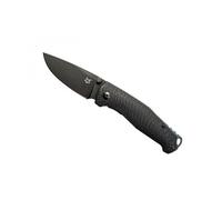 Fox Production Fx.528b Couteau Tur, Lame Noire Acier Elmax , Manche 10,5 Cm Fibre De Carbone Noir