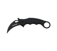 Fox Production Fx.599 Couteau Karambit, Lame Hawkbill Noire Acier N690co À Trou, Manche 10 Cm (12 Cm Avec Anneau) G10 Noir
