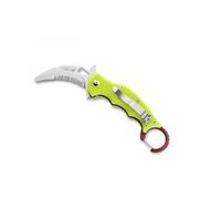 Fox Production Fx.599rsy Couteau Rescue Karambit , Lame Hawkbill Acier N690co Satiné, Manche 10 Cm (12 Cm Avec Anneau) G10 Jaun
