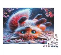Fox Puzzle 1000 Pièces Adulte en Carton Recyclé, Jeu De Puzzle À Assembler Soi-même défi Entre Amis pour Un Moment De Complicité, Étoile du Cadeau De Noël 70x50cm/1000pcs