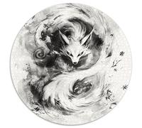 Fox Puzzle Rond 1000 Pièces Pet Enfants Voyage Célébrités Réduction du Stress 1000pcs (67.5x67.5cm)