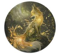 Fox Puzzle Rond De 1000 Pièces pour Elf Classiques Encastrement Parfait Qualité Premium Artistique Art Relaxation 1000pcs (67.5x67.5cm)