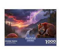 Fox Puzzles 1000 Pieces Cadeau Unique Animaux Jeu Éducatif Défi Jouet À De Qualité Supérieure Peinture Art pour Adultes Enfants 38x26cm/1000pcs