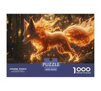 Fox Puzzles 1000 Pieces Cadeau Unique Animaux Jeu Éduchatif Défi Jouet À De Qualité Supérieure Peinture Art pour Adultes Enfants 70x50cm/1000pcs