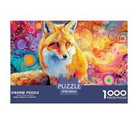 Fox Puzzles De 1000 Pieces pour Adultes Animaux Classiques Jeu D' Impossible, Art Adultes Enfants 38x26cm/1000pcs