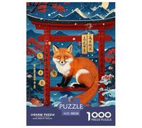 Fox Puzzles De 1000 Pièces pour Toute La Famille Animaux Classiques Jeu Éduchatif Défi Jouet, Art Adultes Enfants 38x26cm/1000pcs