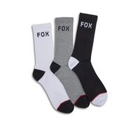 Fox Racing Fox Crew Sock - 3 Pack Chaussettes Confortables Soutien Voûte Plantaire Lot de 3 Paires Multicolore, Taille : M