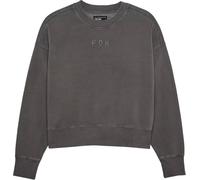 Fox Racing Fox Lady Wordmark Oversized Fleece Crew Pewter M, x Women's