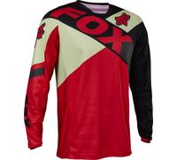 FOX 180 Xpozr Maillot de motocross, noir-rouge, taille XS pour homme