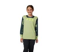 Fox Racing Maillot de Cyclisme à Manches Longues Fox Junior Defend Taunt Vert pâle Ym T-Shirt, Mixte Enfant
