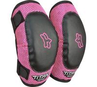 Fox Racing - Peewee Titan coudières S/M - Protection Motocross VTT - Mousse Bio Douce, réglable, pour Enfants de 4 à 7 Ans, Motocross, Noir/Rose, OS