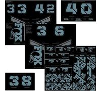 Kit stickers fox racing shox fourche et amortisseur bleu storm