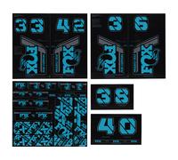 Fox Racing Shox Set d'Autocollants Fork and Shock Decal Kit àpd Modèle 2021 turquoise universal