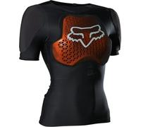 Fox Racing - W BASEFRAME Pro SS - Maillot de Protection VTT D3O - Protection Dos et épaules, Flexible, À Porter en Dessous, Ciclismo de montaña, Noir, M