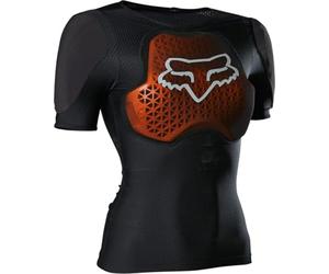 Fox Racing - W BASEFRAME Pro SS - Maillot de Protection VTT D3O - Protection Dos et épaules, Flexible, À Porter en Dessous, Ciclismo de montaña, Noir, M