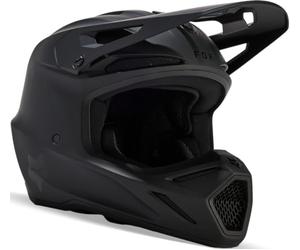 Fox Racing YTH V3 Solid Helmet Enfant MIPS Fibre De Verre Composite, Protection Sécurité Confort, Système Hydratation Intérieur, Communication Intégrée, Couleur : Matte Black, Taille : YL