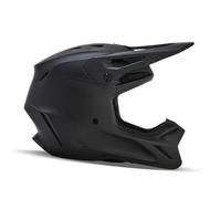 Fox Racing YTH V3 Solid Helmet Enfant, Sécurité MIPS, Coque Fibre de Verre, Hydratation Intégrée, Communication Compatible, Léger et Confortable, Couleur : Matte Black, Taille : YS