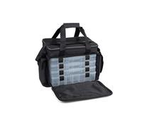 Fox Rage Grand Stacker Sac de pêche 37 x 24 x 33 cm Sac de pêche avec boîtes à appâts, Noir