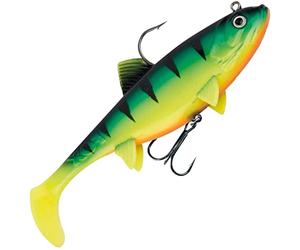 Fox Rage Leurre souple Swimbait - Replicant Wobble, UV Firetiger, 18 cm - 90 g, 1 pièce