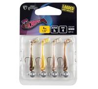 Fox Rage Lot de 4 poissons en caoutchouc pour perche, Article de Peche, 4 cm, 3 g - 4 poissons en caoutchouc, pour jiggen