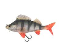 Fox Rage Ultra Realistic Perch Replicant - Leurre en caoutchouc - Poids/longueur/taille de l'hameçon : 100 g / 18 cm / Taille 1/0