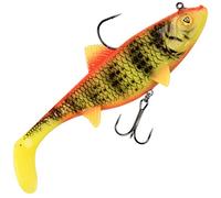 Fox Rage Replicant Poisson leurre en caoutchouc Swimbait Couleur : Bright Perch UV Longueur/Poids : 14 cm - 55 g