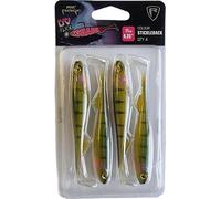 Fox Rage Slick Shad Ultra UV 11cm 4.25 Stickleback x 4 Poisson caoutchouc