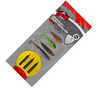 Fox Rage Strike Point Drop Shot Micro Ready Rig Taille 8 | Lot de micro leurres | Utilisation directe | Hameçons Drop Shot | Attachés avec Drop and Jig Fluorocarbone | 3 x Poids | Code NRR142