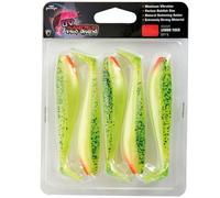 Fox Rage Zander Pro Ultra Lot de 5 poissons en caoutchouc UV 12 cm Citron vert