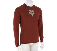 Fox Ranger Fox Head L/S Hommes T-shirt de vélo S Rouge foncé