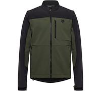 FOX Ranger Off-Road Softshell Veste de motocross, Vert foncé/noir, Taille L