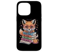 Fox Read Books Be Kind Stay Weird Cute Animal Book Lover Coque pour iPhone 14 Pro Max