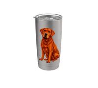 Fox Red Lab Maman et papa Labrador retriever Gobelet isotherme en acier inoxydable double paroi