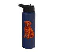 Fox Red Lab Maman et papa Labrador retriever Stainless Steel Insulated Water Bottle