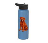 Fox Red Lab Maman et papa Labrador retriever Stainless Steel Insulated Water Bottle