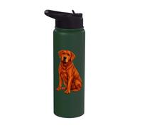 Fox Red Lab Maman et papa Labrador retriever Stainless Steel Insulated Water Bottle