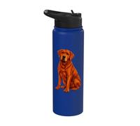 Fox Red Lab Maman et papa Labrador retriever Stainless Steel Insulated Water Bottle