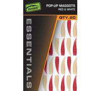 Fox Rubber Bait Pop up Maggots 20 pcs 10 Red10 White