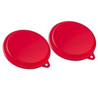 Fox Run Pet Food Can Covers, Red, 3.5 x 3.75 x 0.5 inches