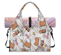 Fox Sac de sport en marbre avec compartiment à chaussures Motif marbre Sac fourre-tout pour salle de sport, yoga, voyage, couleur, L, Sac de voyage