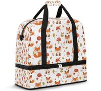 Fox Sac de voyage en forme de champignon pomme pour homme et femme, sac de week-end, sac fourre-tout pliable et séparé, 47 l pour sport, gym, yoga, couleur, 47 L, Organiseur de sac