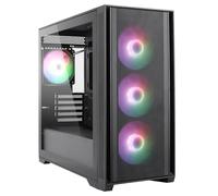 Fox Spirit MG2 - Boîtier PC - Mini Tour - Façade Mesh - Compatible avec Carte mère Micro ATX, Mini ITX - Panneau latéral en Verre trempé - Noir