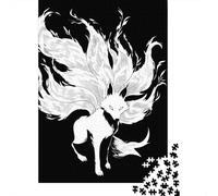 Fox Spirit with Nine Tails Art Print Puzzle 1000 Pièces Educa Jouet en Bois Jeu D'Intelligence Décoration Intérieure Jeu Éducatif Challenge Toy Adultes & Enfants des 14 Ans 70x50cm/1000pcs